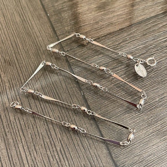 Vintage VENDOME Silver-tone Ball and twisted Bar Chain Necklace 16.25” - Picture 5 of 13